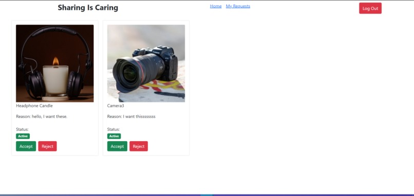SharingIsCaring – screenshot 2