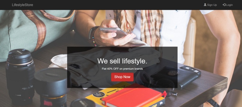 Online shopping system – screenshot 1