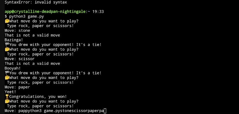 RockPaperScissor game  – screenshot 1
