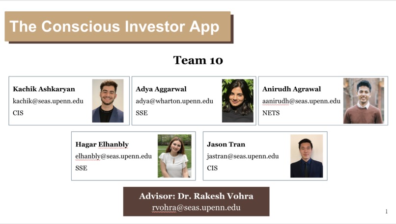 The Conscious Investor App – screenshot 1