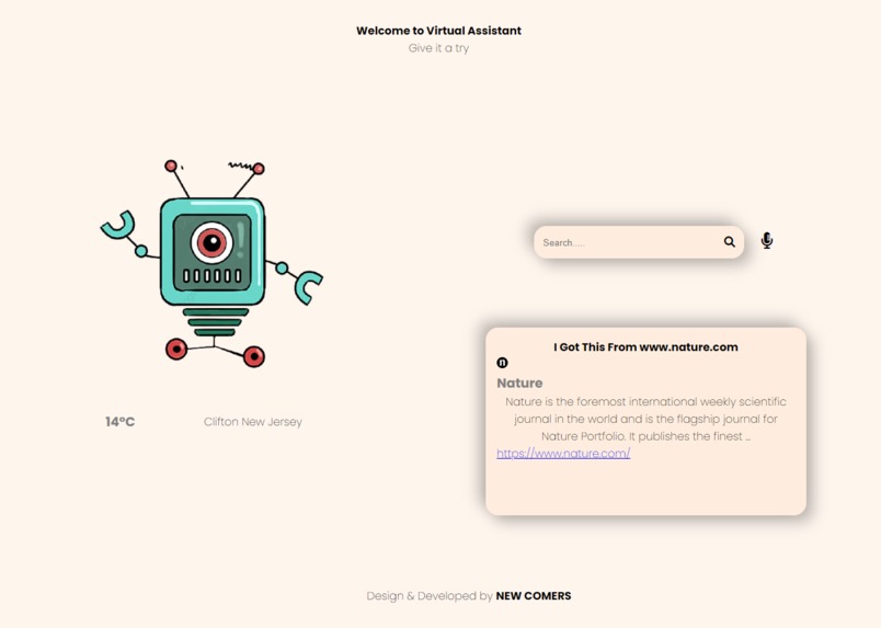 Web Virtual Assistant – screenshot 1