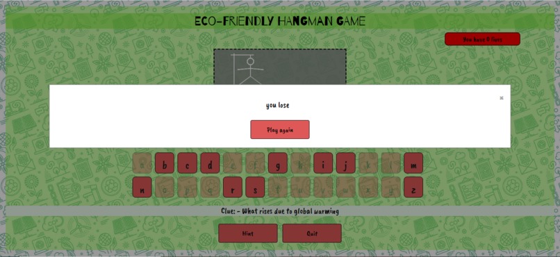 Eco-Friendly Hangman Game – screenshot 5