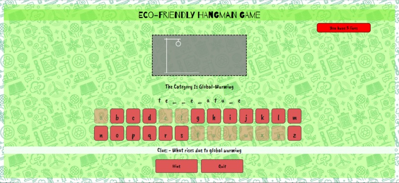 Eco-Friendly Hangman Game – screenshot 4