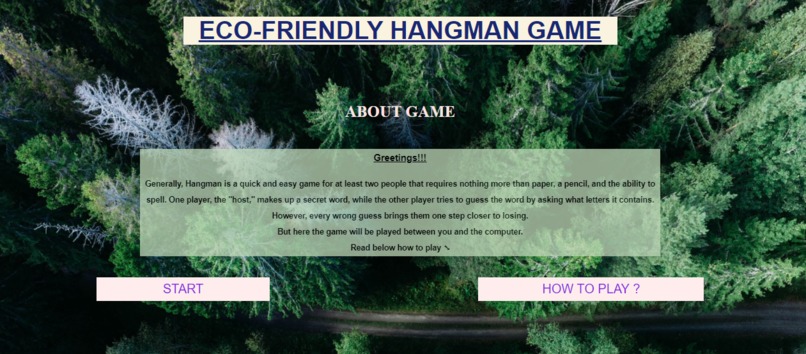 Eco-Friendly Hangman Game – screenshot 1