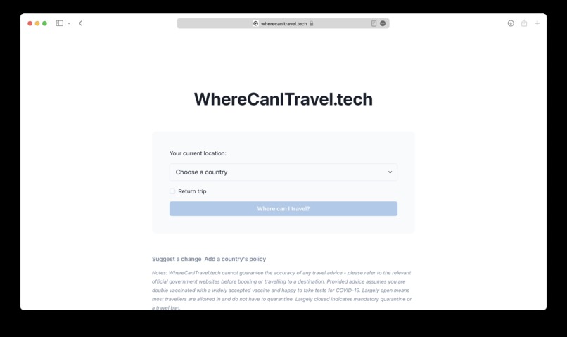 Where Can I Travel? – screenshot 1