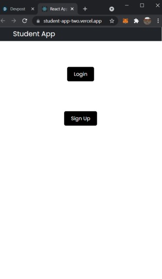 Student App – screenshot 1