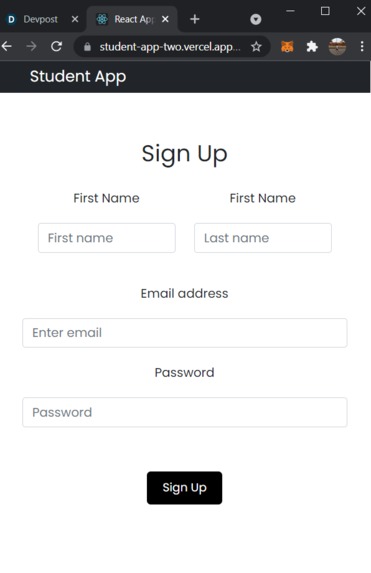 Student App – screenshot 3