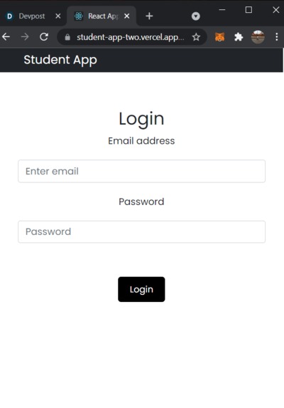 Student App – screenshot 2