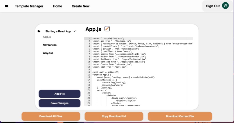 Template-Manager – screenshot 2