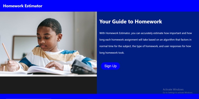 Homework Estimator – screenshot 1