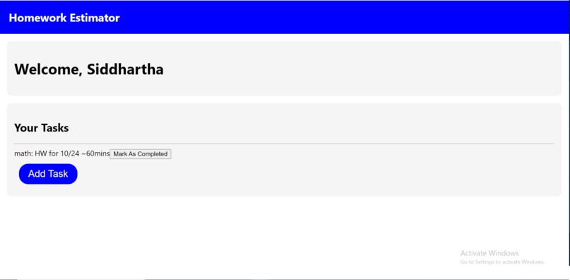 Homework Estimator – screenshot 2