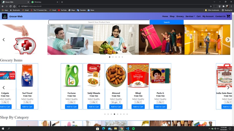Grocer-web – screenshot 1