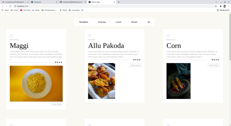 RESTAURANT-APP – screenshot 1