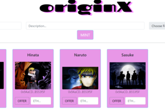 OriginX - an NFT marketplace