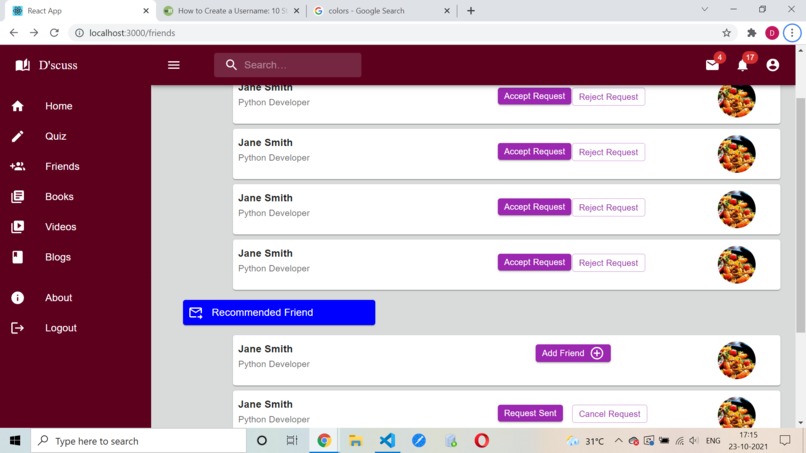 D'scuss – screenshot 1