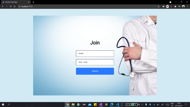 Doctors Chat Application – screenshot 1