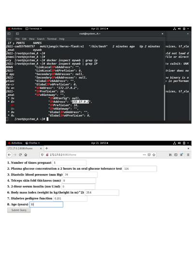 Diabetes-Deep Learning webapp – screenshot 3