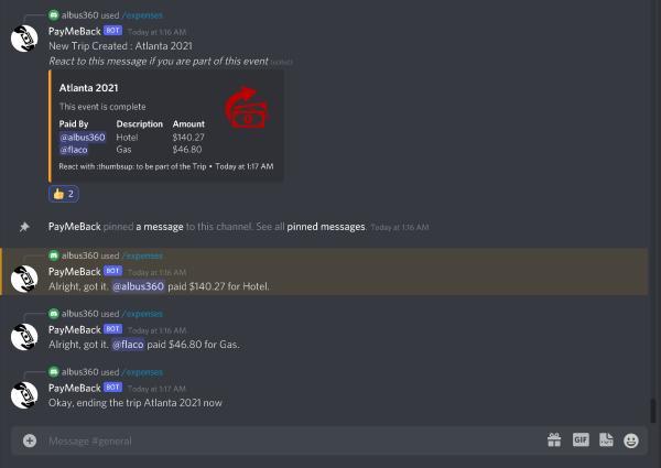 PayMeBack Discord Bot – screenshot 2