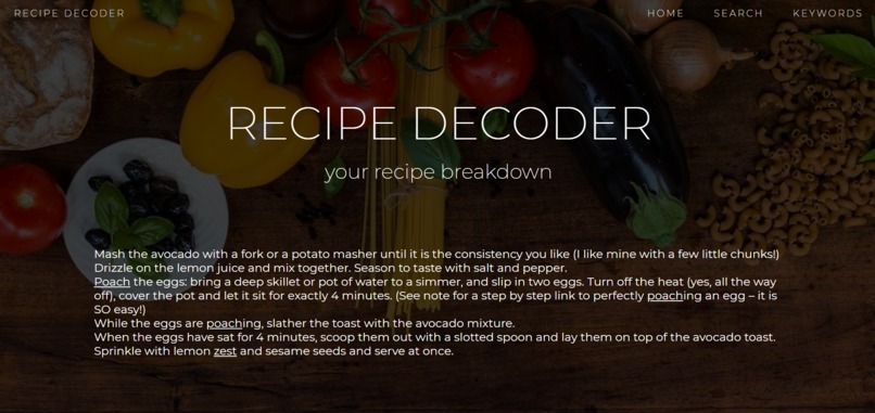 Recipe Decoder – screenshot 2