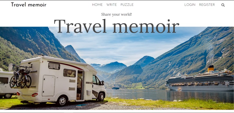 Travel memoir – screenshot 1
