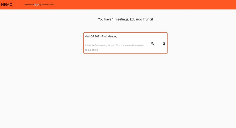 NEMO - Finding you way thorugh online meetings – screenshot 1