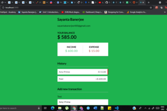 Authenticated Money Tracker