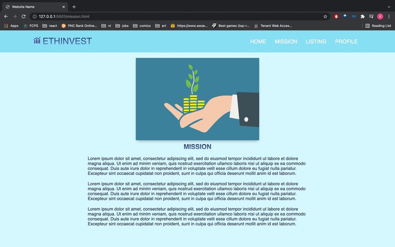 Capital for Good: EthInvest – screenshot 1