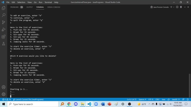 Exercise Interval Timer – screenshot 2