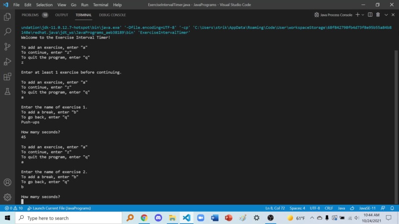 Exercise Interval Timer – screenshot 1