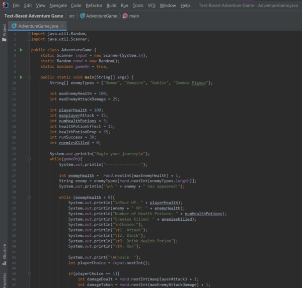 Text-Based Dungeon Adventure – screenshot 1