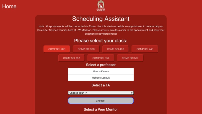 CS Appointment Scheduler – screenshot 1