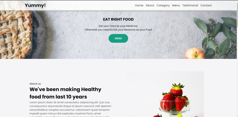 Food Website - Front end  – screenshot 1