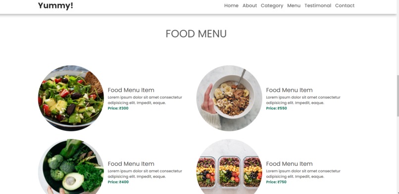 Food Website - Front end  – screenshot 3