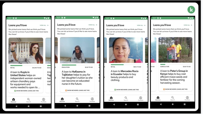 Countering marketplace bias through loan exploration – screenshot 2