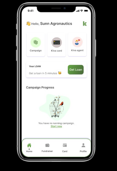 Kiva mobile Application – screenshot 2