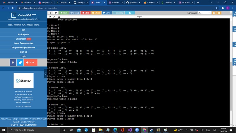 Nim – screenshot 2