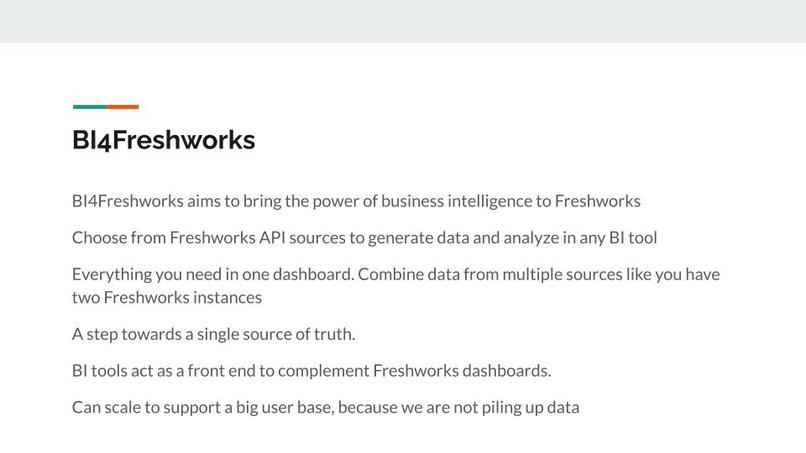 BI4Freshworks – screenshot 1