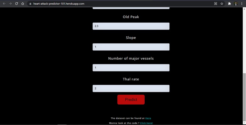 Heart Attack Predictor  – screenshot 1