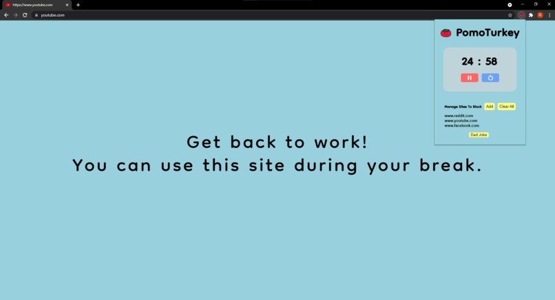 PomoTurkey Extension – screenshot 1