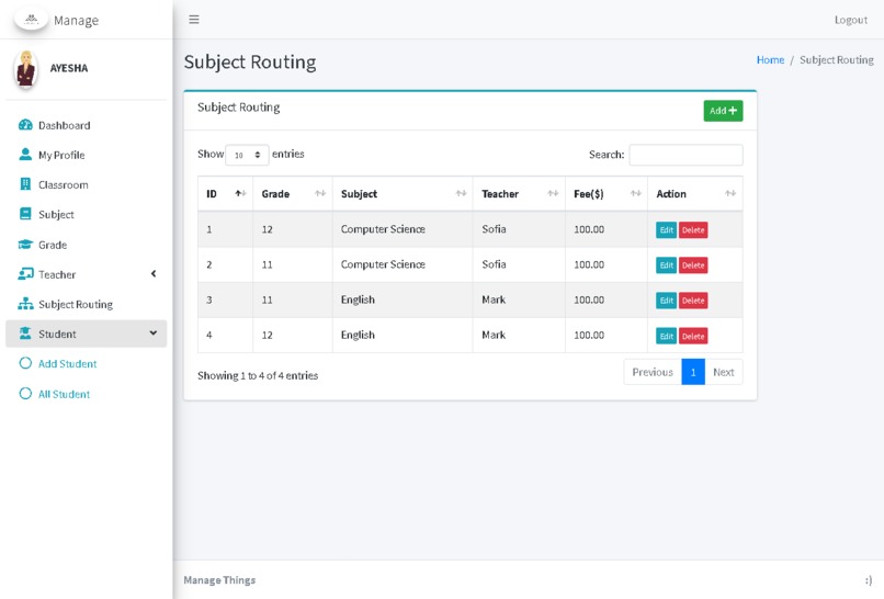 Student Management System – screenshot 9