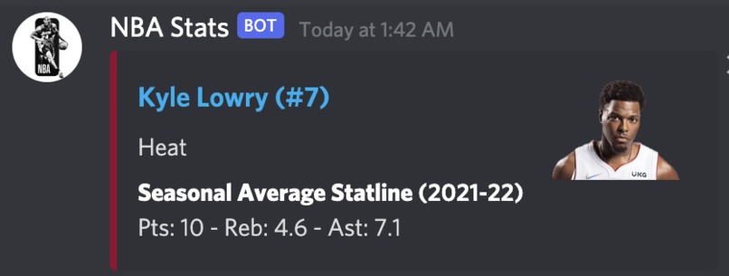 NBA Stat Bot – screenshot 2