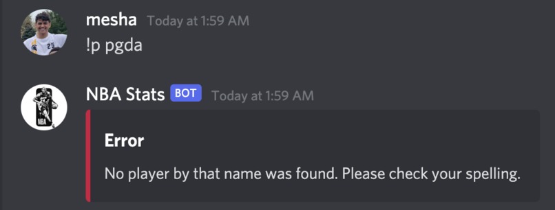 NBA Stat Bot – screenshot 3