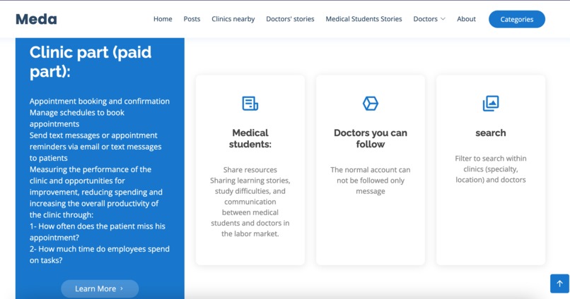 Meda :system for developing the  of the health sector – screenshot 1