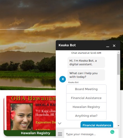 Hiapo/Oha Chatbot – screenshot 5