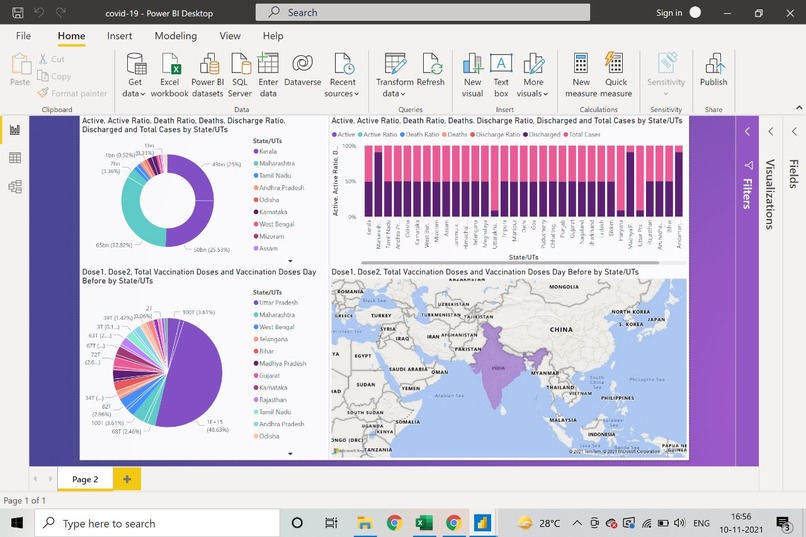COVID-19 visualization – screenshot 1