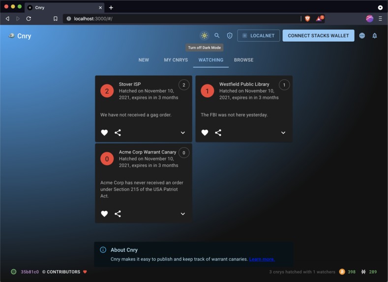 Cnry – screenshot 2