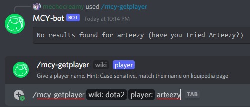 MCY-Liquipedia-Bot – screenshot 4