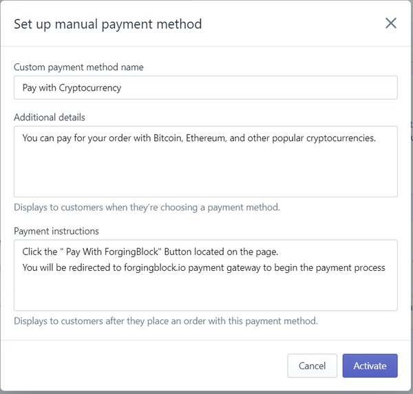 Shopify Crypto Payment Gateway  – screenshot 1