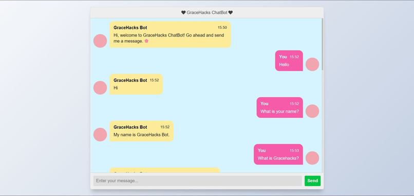GraceHacks ChatBot – screenshot 2