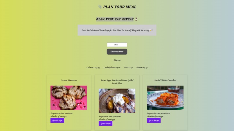 Plan your Meal – screenshot 1